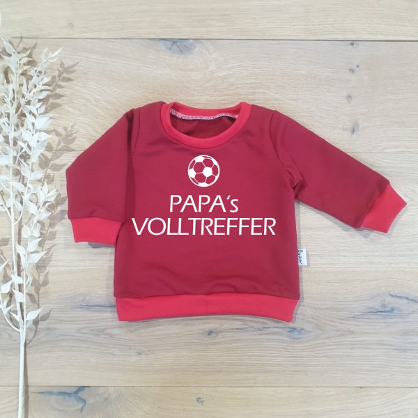 Rot (Hellrot) - Papa`s Volltreffer (Weiss) - Sweater