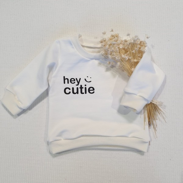 Cremeweiss - Hey Cutie (Schwarz) - Sweater