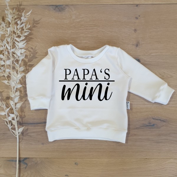 Cremeweiss - Papa's MINI (schwarz) - Sweater