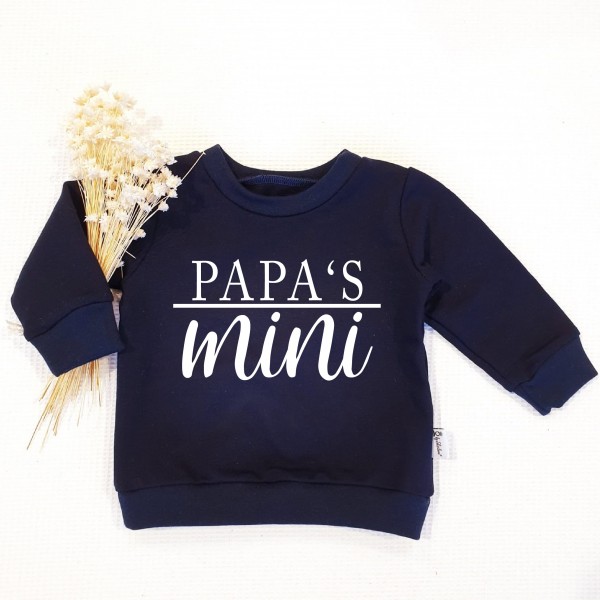 Navy - Papa's MINI (weiss) - Sweater