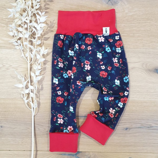 Navy Rot Blumen (Rot) - Mitwachshose