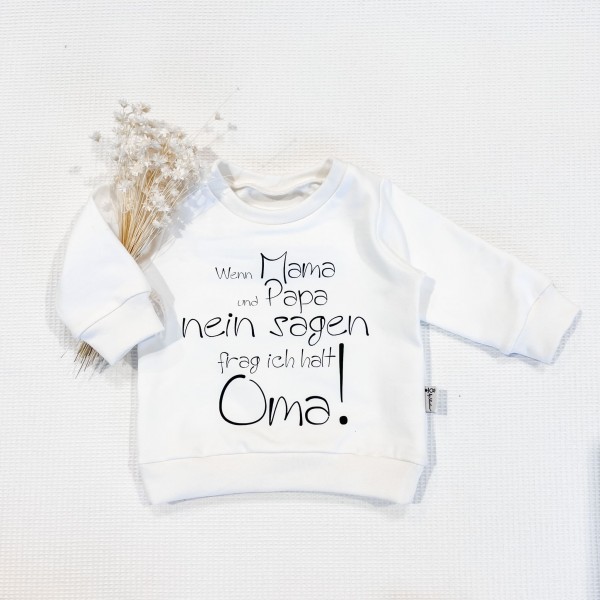 Cremeweiss - Wenn Mama und Papa nein sagen... (schwarz) - Sweater