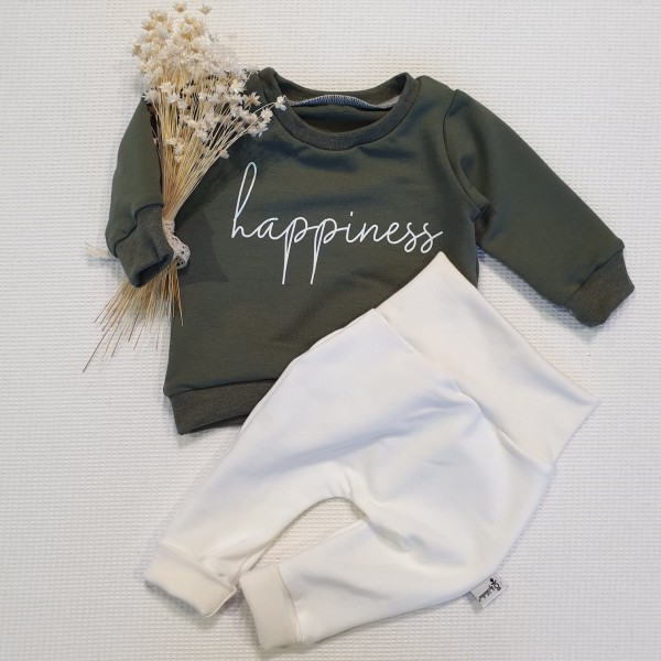 Khaki - Happiness (Weiss) - Sweater und Jogger (Cremeweiss)
