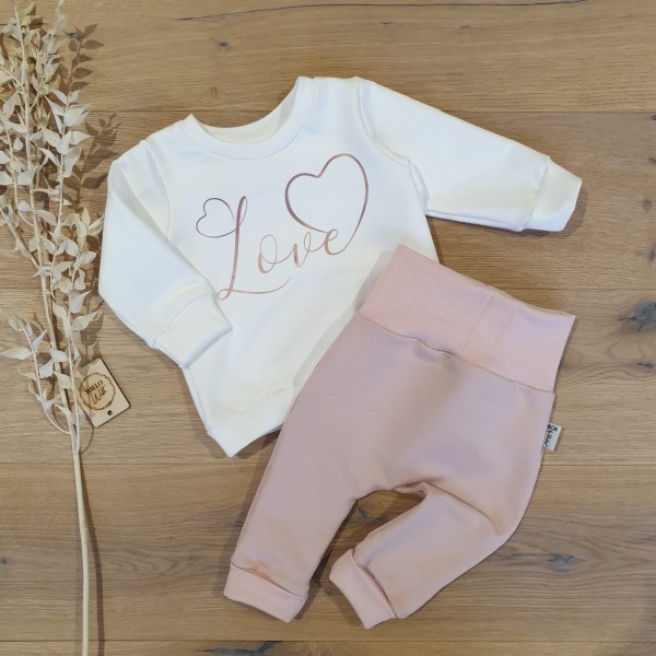 Cremeweiss - Love (Rosegold) - Sweater und Jogger (Rose)