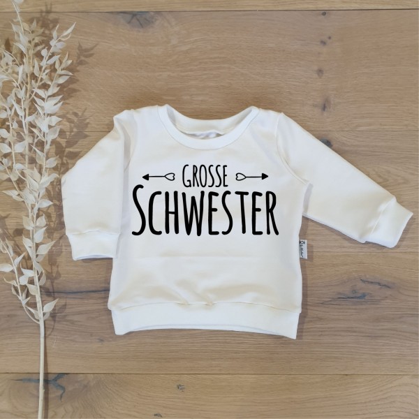Cremeweiss (Weiss) - Grosse Schwester (Schwarz) - Sweater