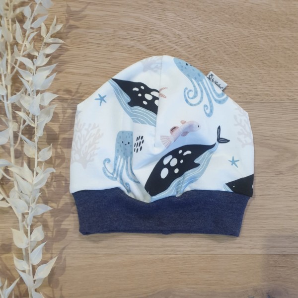 Wale Blau (Dunkelblau Melange) - Mütze