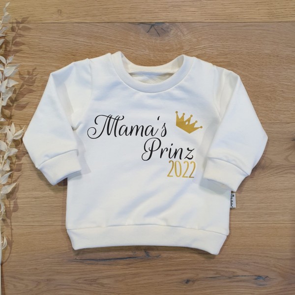 Cremeweiss - Mama's Prinz 2023/24 (Schwarz-Gold) - Sweater