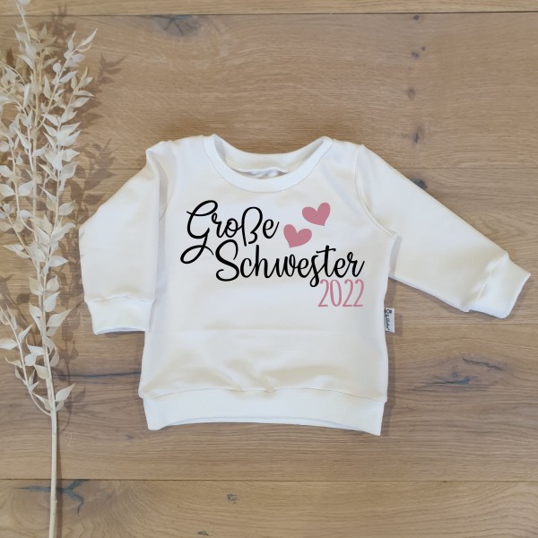 Cremeweiss - Große Schwester 2022/23/24 (Schwarz-Rosegold) - Sweater