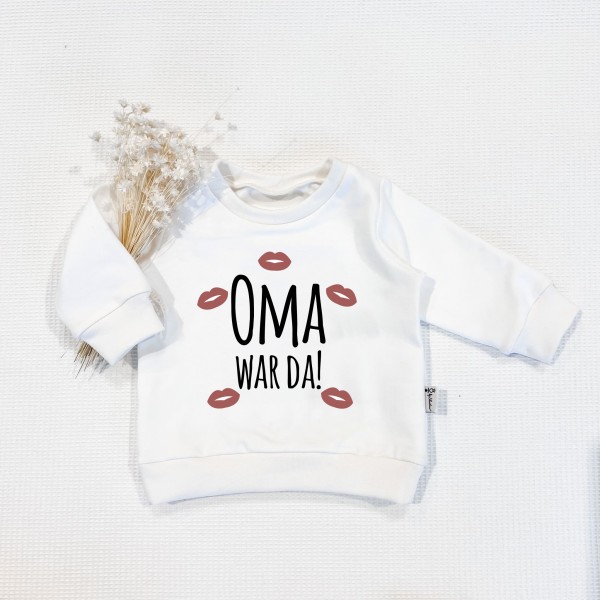 Cremeweiss - Oma war da! (Schwarz-Rosegold) - Sweater