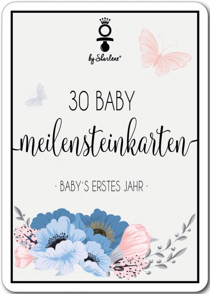 Set - 30 Meilensteinkarten Baby`s erstes Jahr
