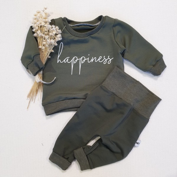 Khaki - Happiness (Weiss) - Sweater und Jogger